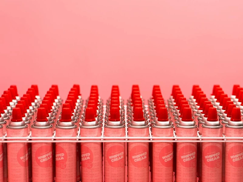 I have no idea what this is. A gazillion spray cans. But why?